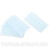 Маска техническая трехслойная, 10 шт. СИБРТЕХ Россия