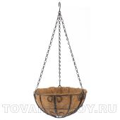 Подвесное кашпо с декором, 25 см, с кокосовой корзиной PALISAD