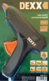 Пистолет термо-клеящий DEXX 40 Вт/220 В, 11 мм, t-180 Цельсия, 06803-40-11