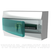 Бокс настенный ABB Mistral41 18М зеленая дверь без клеммного блока