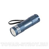 Фонарь бытовой алюминиевый, синий, 9LED, 3хААА Stern