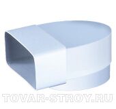 Колено плоское-круглое 110х55/100