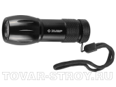 Фонарь ЗУБР, 9 светодиодов, алюм. корпус, черный 56213-ВК