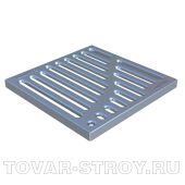 Решетка к дождеприемнику 300х300 стальная штампованная Basic (оцинкованная) 280х280х20 (33104)