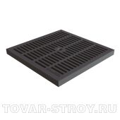 Решетка к дождеприемнику 300х300 пластиковая черная PolyMax Basic к дождеприемнику 280х280х23 (3380-Ч)