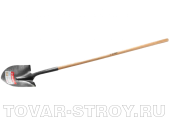 Лопата штыковая ЗУБР "Завидово", черенок из дуба (39351) 290х210х1500 мм