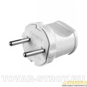 Вилка STAYER 55150-W MASTER электрическая, 6А/220В, белая