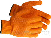Перчатки трикотажные ЗУБР , с противоскользящим двусторонним перекрестным покрытием (11278-XL) XL