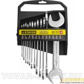 Набор рожковых ключей STAYER PROFI 27037-H12/12 шт, 6-32 мм