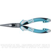 Длинногубцы прямые 170 мм, трехкомпонентные рукоятки GROSS