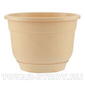 Горшок Флокс с поддоном, бежевый, 4,2 литра PALISAD