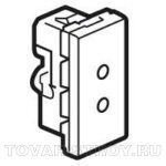 077150 - Розетка 2К низковольтная - с автоматическими клеммами - Программа Mosaic - белая