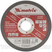 Круг отрезной по металлу, 115 х 1,0 х 22 мм. MATRIX