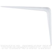 Кронштейн угловой с ребром, 250х300 мм, белый СИБРТЕХ