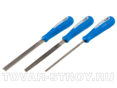 Набор напильников ЗУБР ПРОФИ (16650-20-Н3) 3 шт; №2; 200 мм; плоский, трехгранный, круглый