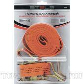 Ремень багажный с крюками, 10x0.038м, храповый механизм STELS