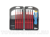 Набор отверток диэлектрических ЗУБР ПРОФИ со сменными стержнями, 10 предметов (25264-Н10)