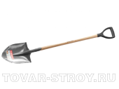 Лопата штыковая ЗУБР "Беркут", черенок из ясеня с пластиковой рукояткой (4-39507) 295х228х1200 мм