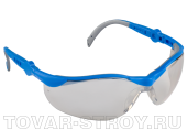 Очки защитные ЗУБР ПРОФИ, открытого типа (110310) прозрачные, с зеркальным покрытием