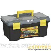 Ящик STAYER 2-38015-16 FLIP TOP пластмассовый для инструмента, 16.5" - 420х220х195 мм