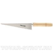 Ножовка по гипсокартону, 180 мм, деревянная рукоятка SPARTA