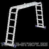 Лестница шарнирная алюминиевая, 2х4+2х5 Сибртех Россия