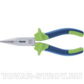 Длинногубцы прямые,160 мм, двухкомпонентные рукоятки СИБРТЕХ