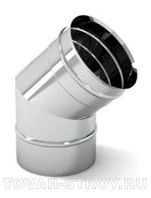 Отвод оцинкованный 45гр. Ф110