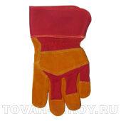 Перчатки спилковые комбинированные