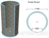 Душевая кабина Руспанель круглая 1140х520х2000 мм