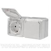 Розетка Legrand Quteo 2-ая с заземлением, со шторками белая.