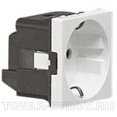 077213 - Розетка 2К+3 правая - Программа Mosaic - немецкий стандарт - 2 модуля - белая