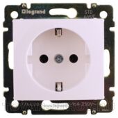 Розетка Legrand Valena белая с заземлением
