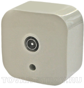 Розетка Legrand Quteo TV обычная, слоновая кость