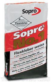 SOPRO №1 996 Эластичная белая клеевая смесь 25 кг