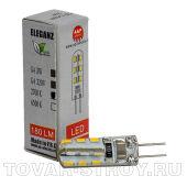 СВЕТОДИОДНАЯ ЛАМПА 3ВТ G4 12V прозрачная силикон 6000К