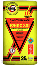 Юнис XXI - клей для укладки керамических плит (25кг)