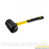 Киянка STAYER 2054-65 MASTER резиновая ЧЕРНАЯ, с фиберглассвой ручкой, 450г